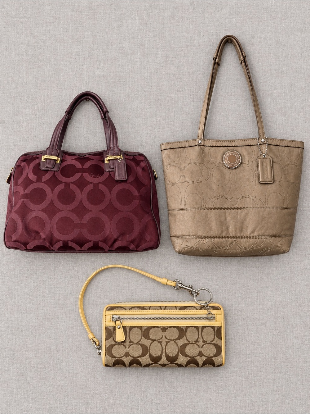 Limited time Coach Bundle (3) two bags one wallet